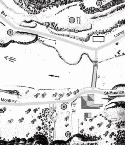Intégration dans les Fortifications Dufour ; 1831